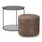 Baxton Studio Kira Black with Grey and Brown 2-Piece Nesting Table and Ottoman Set 160-9917 - alternate 5